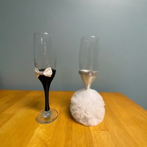 Handmade toasting glasses